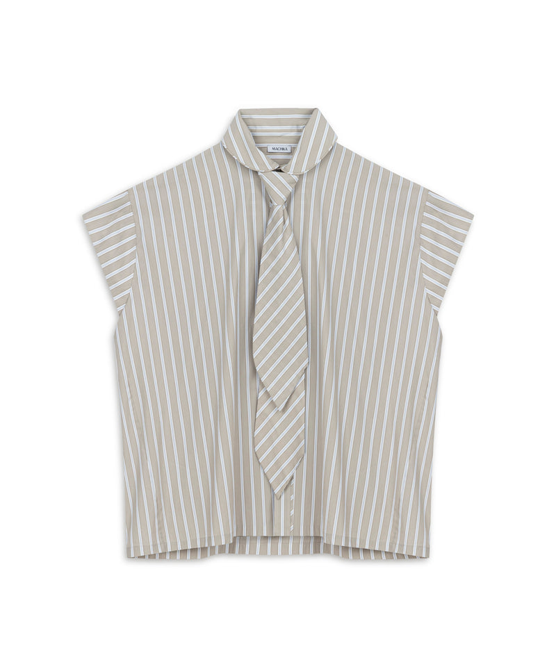 Machka Shirt With Tie Accessory Beige