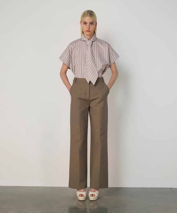 Machka Shirt With Tie Accessory Beige