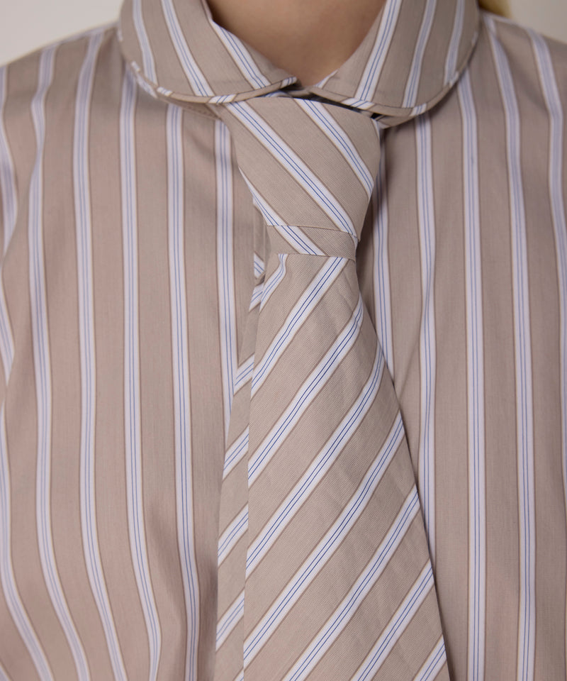 Machka Shirt With Tie Accessory Beige
