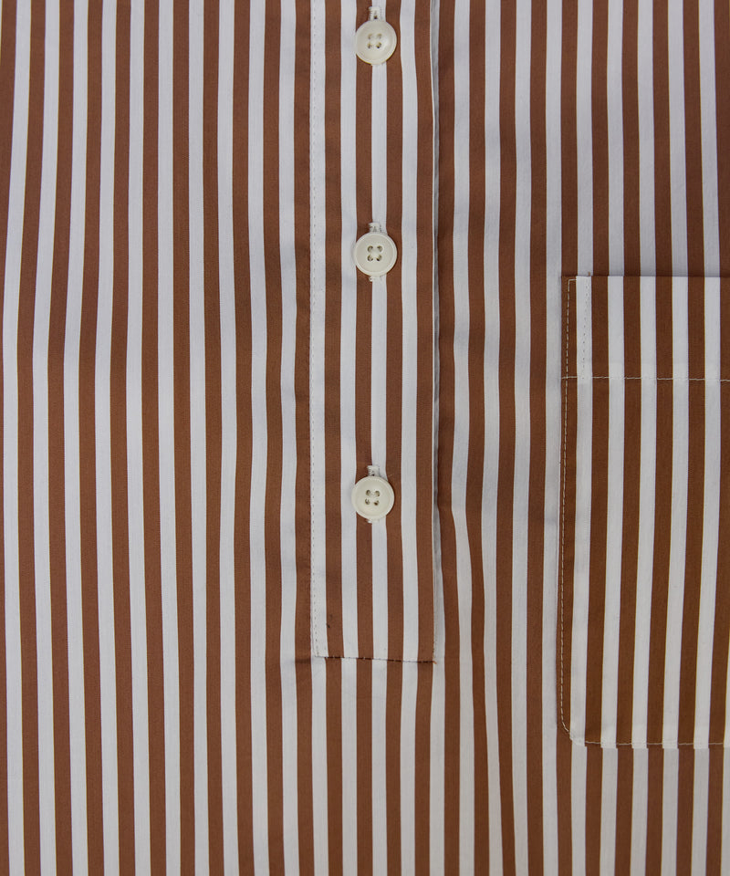 Machka Striped Color Block Shirt Cinnamon