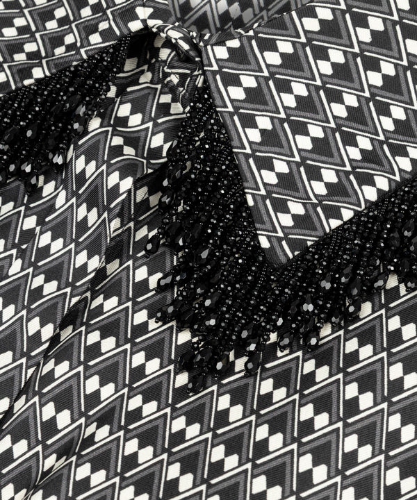 Machka Embellished Silk Shirt Black