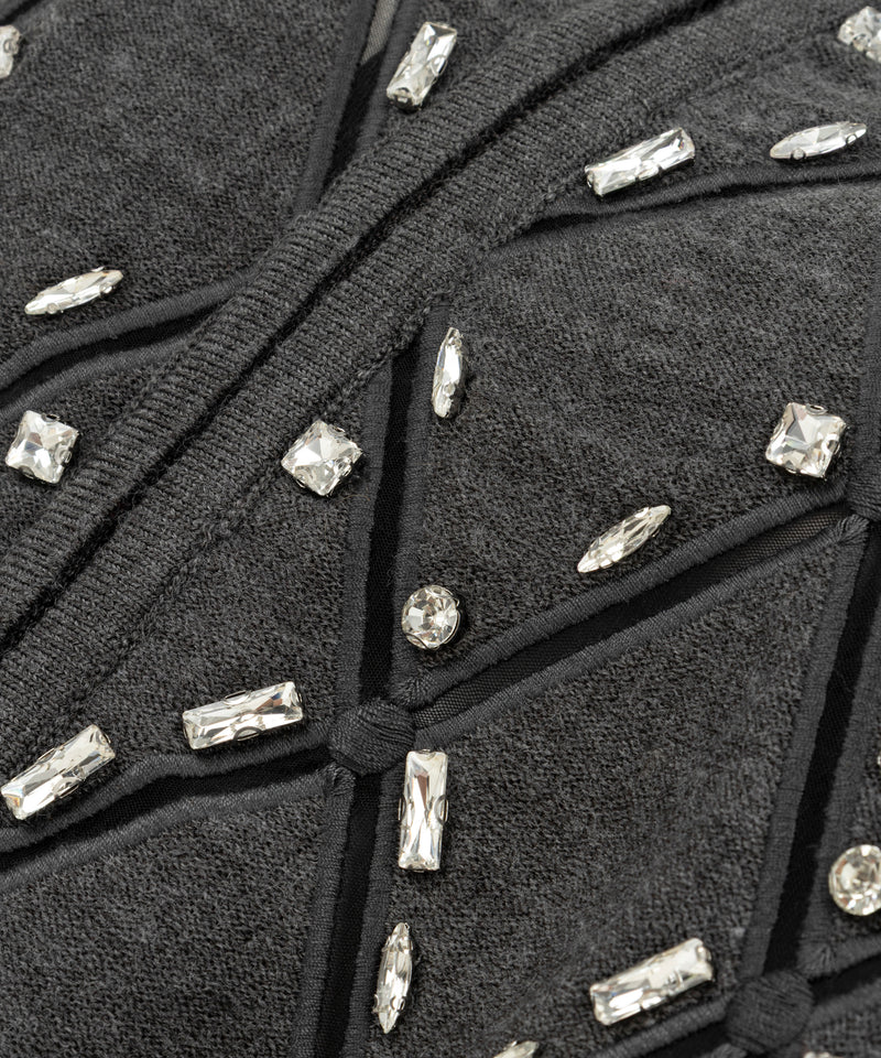 Machka Cutout Knit With Strass Embellishments Anthracite Melange-Grey
