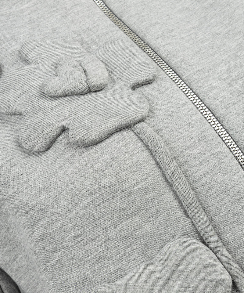 Machka Floral Appliqué Sweatshirt Light Grey Melange