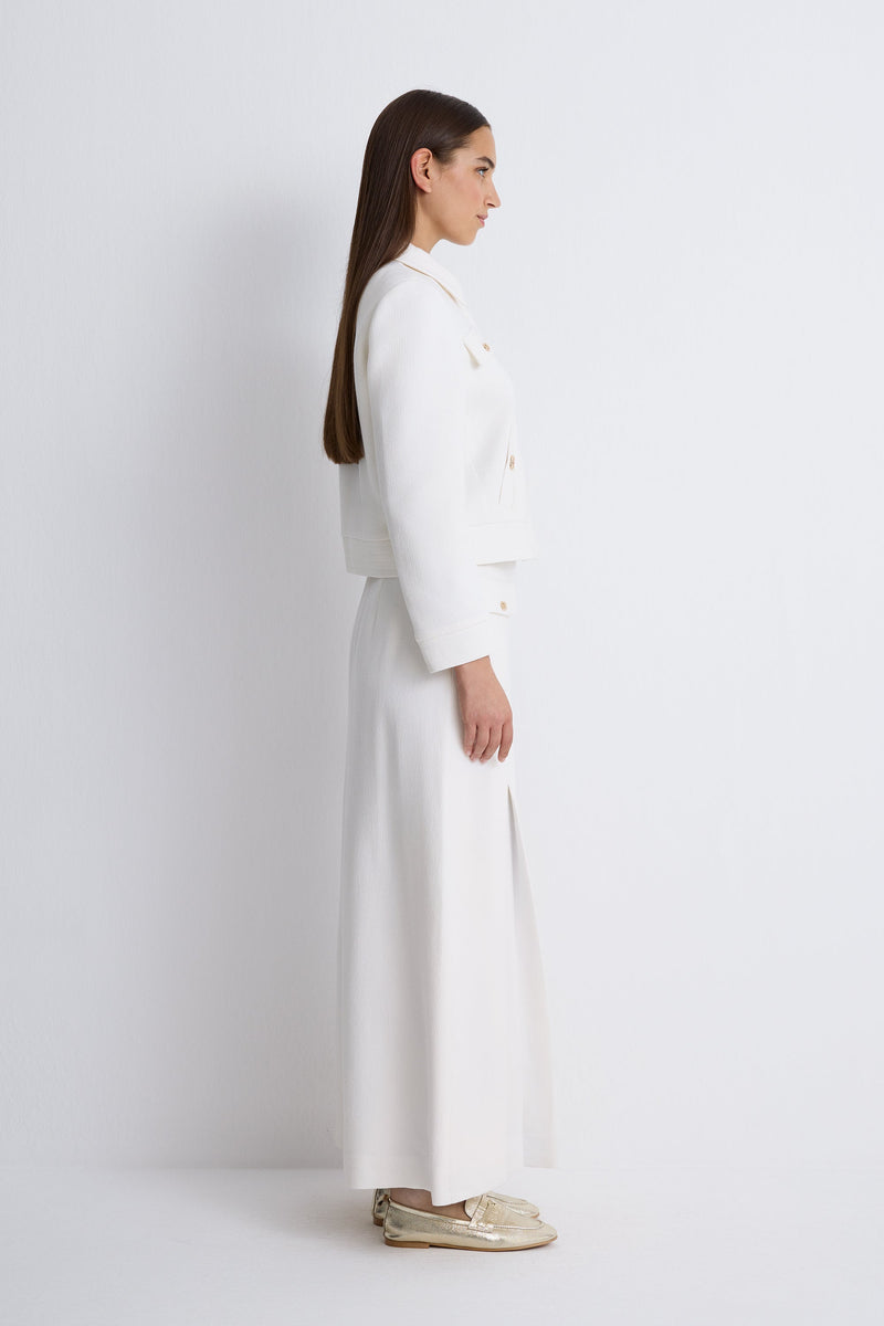 Nean Cropped Tailored Jacket
 Ecru