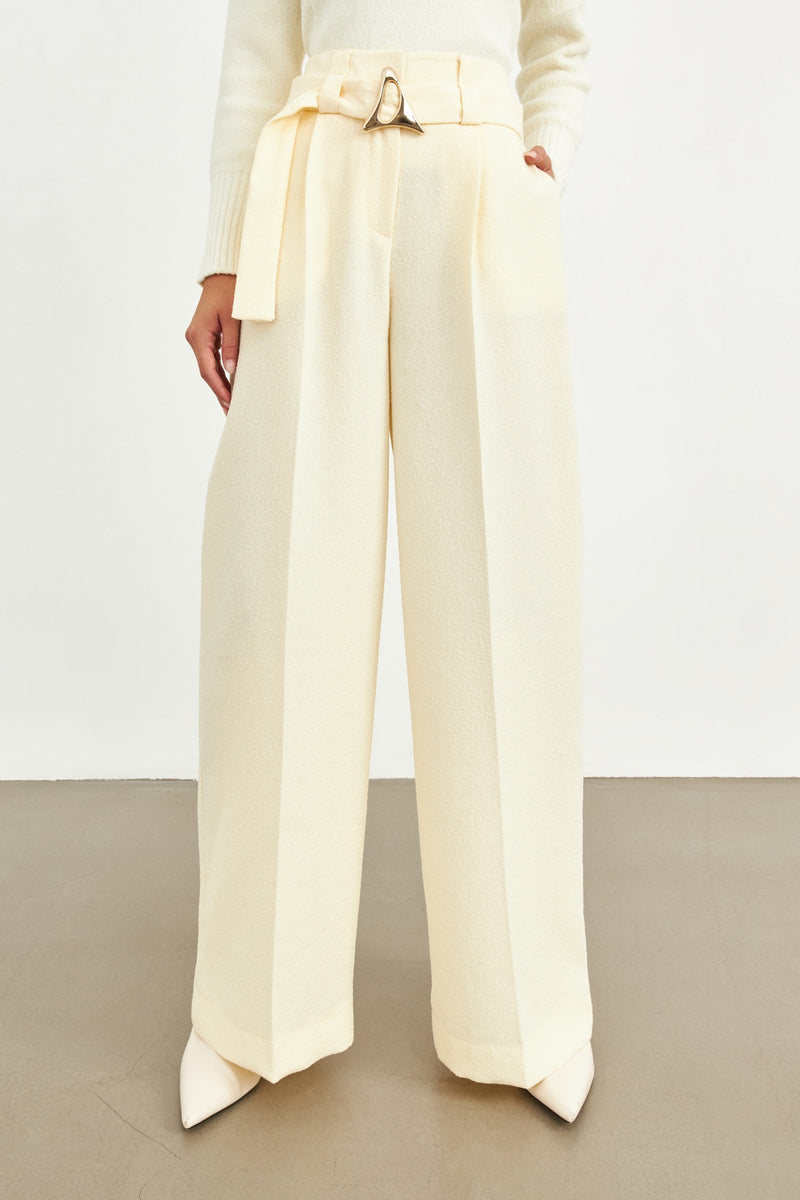 Setre Accessory Belt Detailed Trousers Cream
