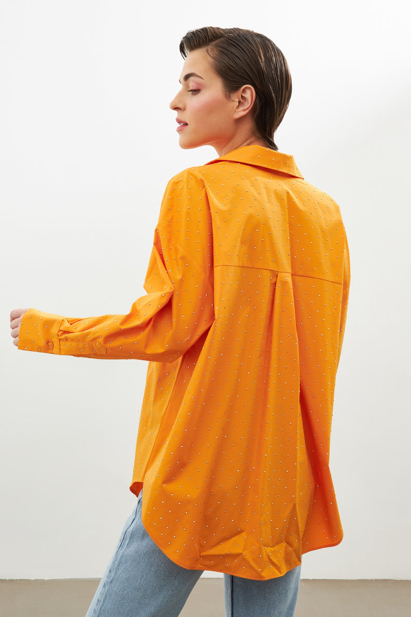 Setre Stone Detailed Shirt Orange
