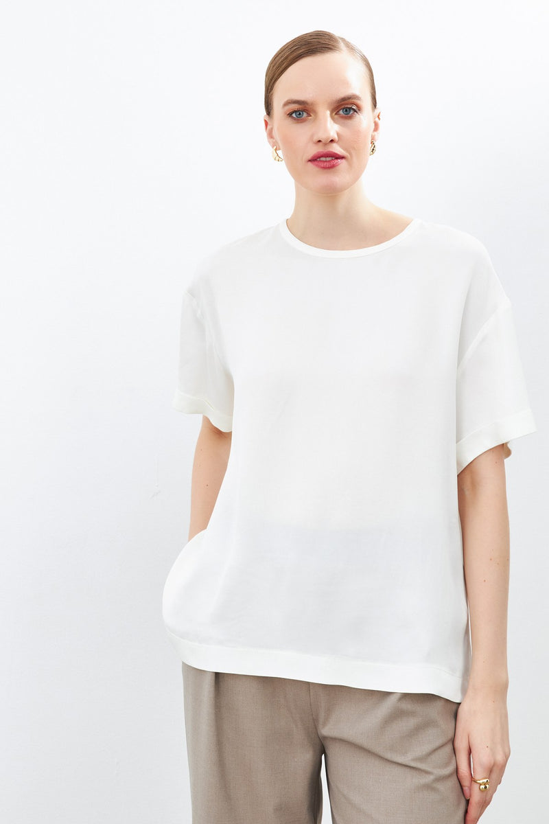 Setre Basic Oversized Blouse Ecru