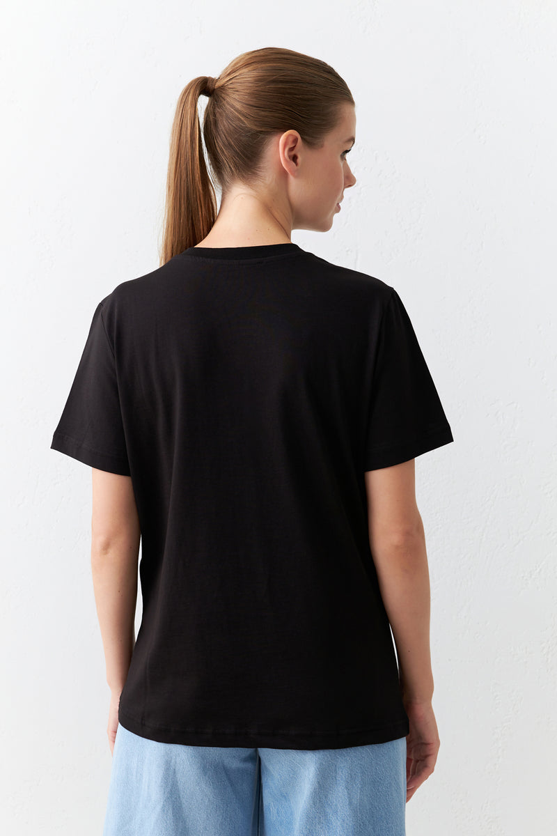 Setre Graphic "Horse Print" T-Shirt Black