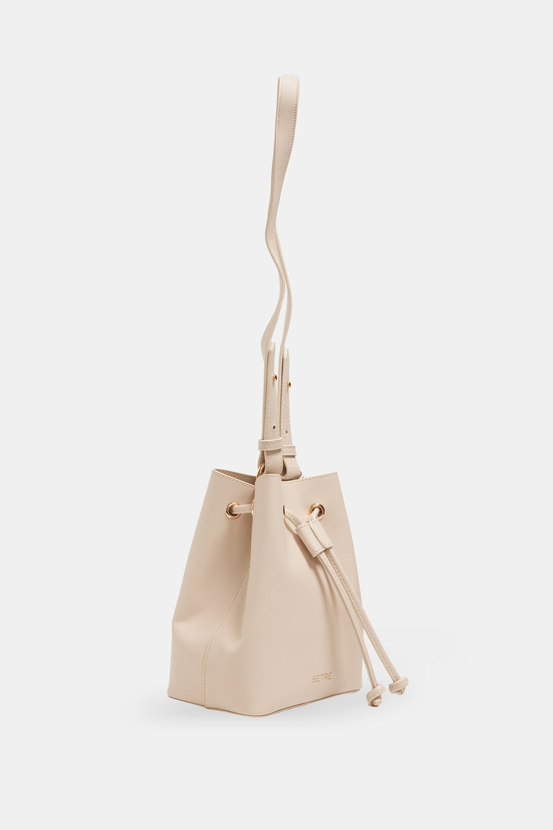Setre Shoulder Bag With Drawstring Detail Light Beige