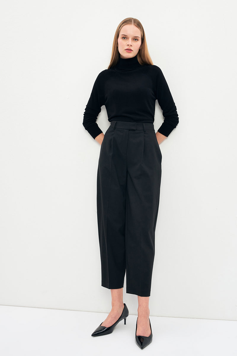 Setre Waist And Pleat Detailed Trousers Black