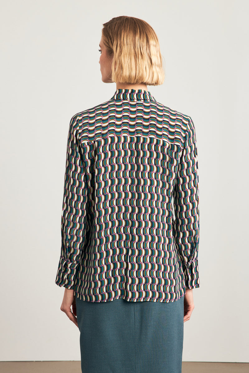 Setre Geometric Pattern Shirt Mint