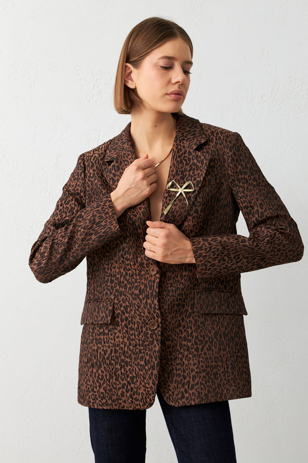 Setre Leopard Patterned Jacket Brown