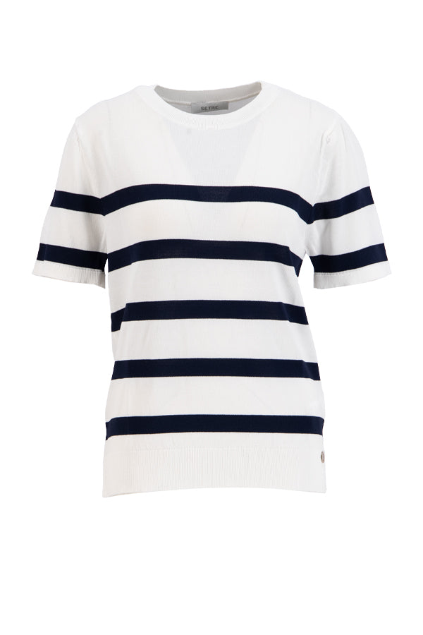 Setre Striped Pattern Knitwear Navy-White