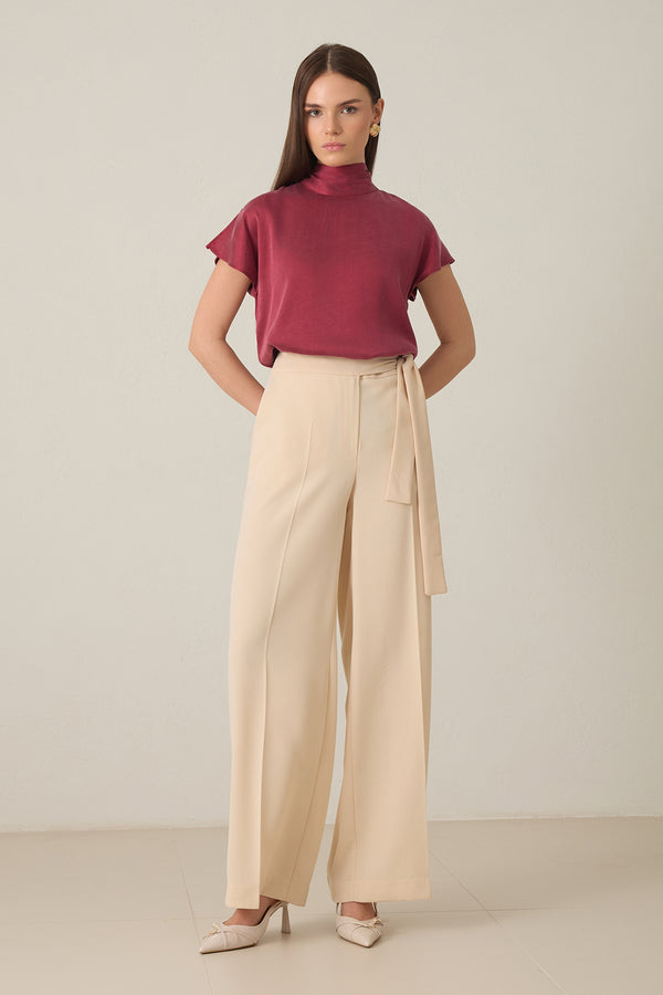 Setre Waist Tie Detailed Trousers Beige