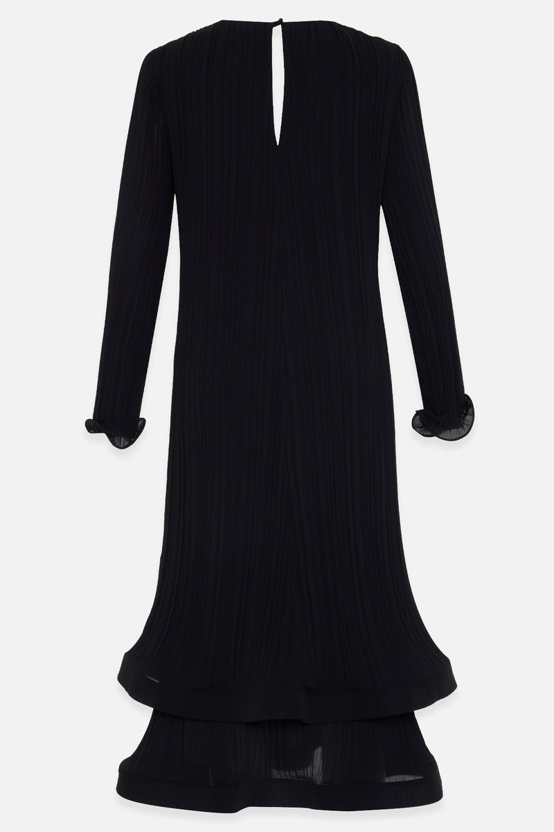 Setre Pleated Relaxed Cut Dress Black