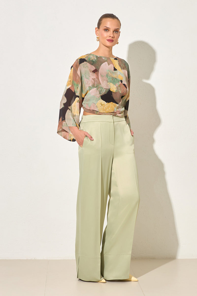 Setre Relaxed Cut Trousers With Hem Detail Light Green