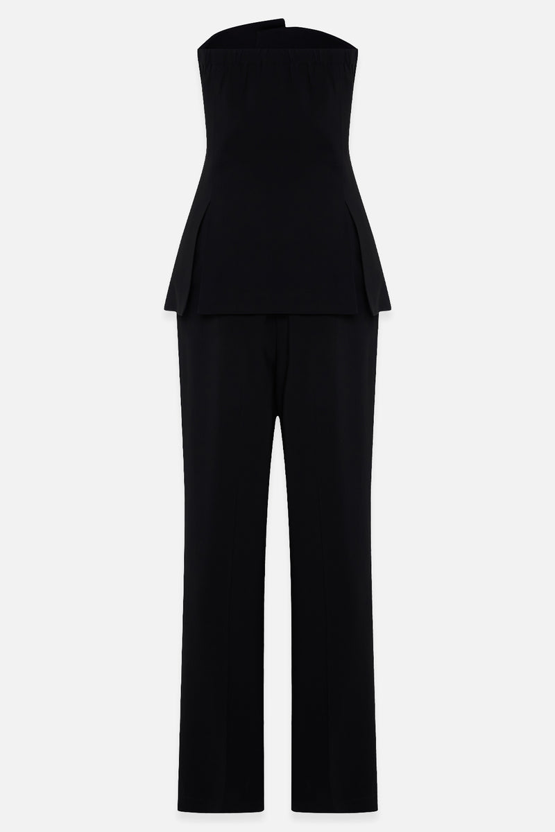 Setre Strapless Two-Piece Look Jumpsuit Black