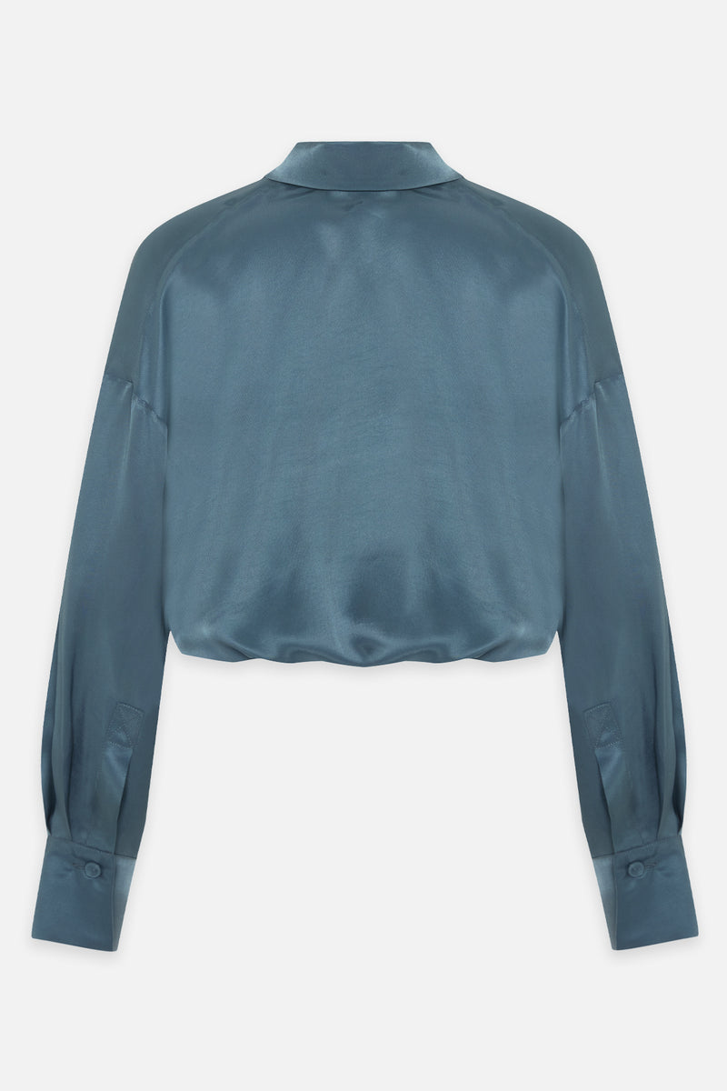 Setre Twisted Detail Crop Blouse Crystal