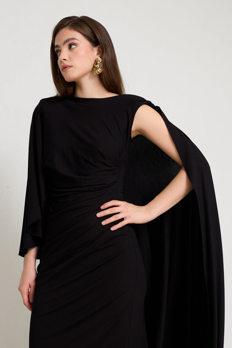 Setre Dress With Shoulder And Accessory Details Black