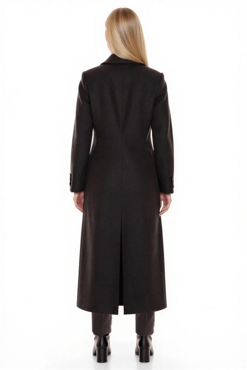 Setre Asymmetrical Button And Pocket Detailed Coat Coffee Brown