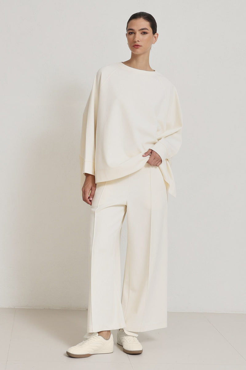 Setre Oversized Crew Neck Sweatshirt Ecru