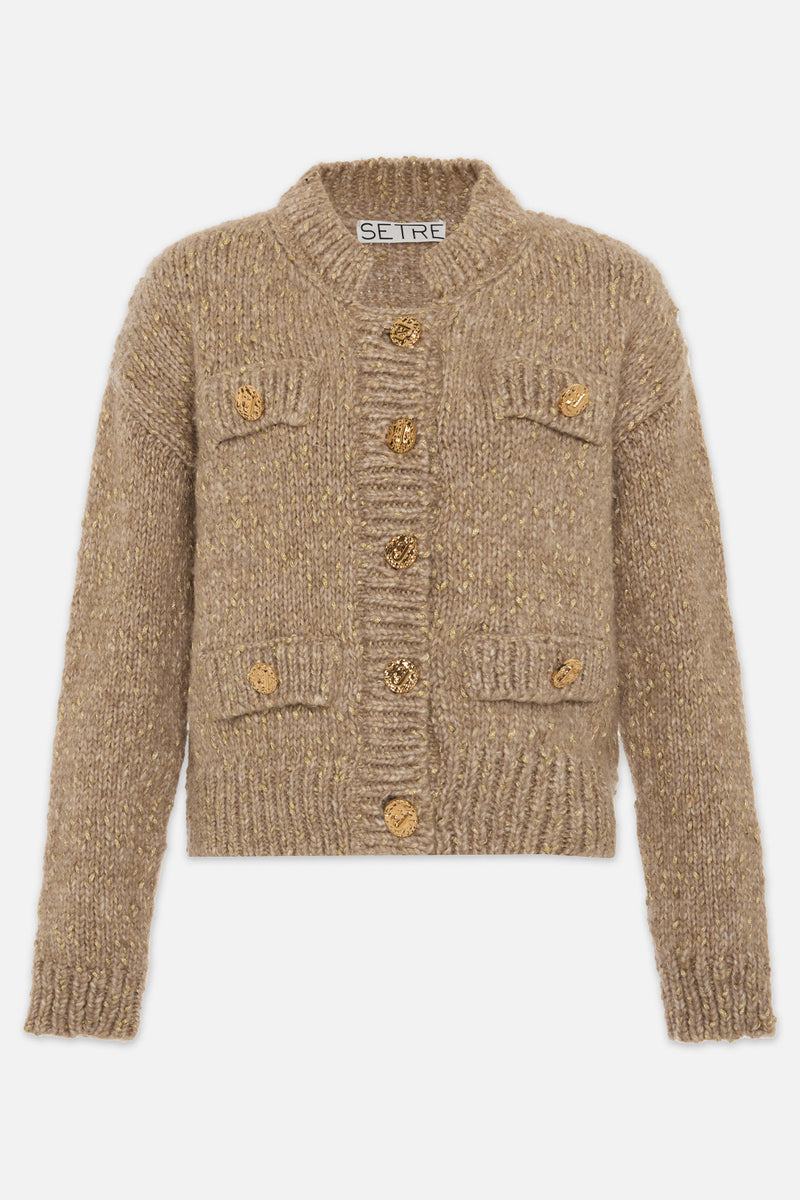 Setre Pocket Detailed Long Sleeve Knitwear Mink