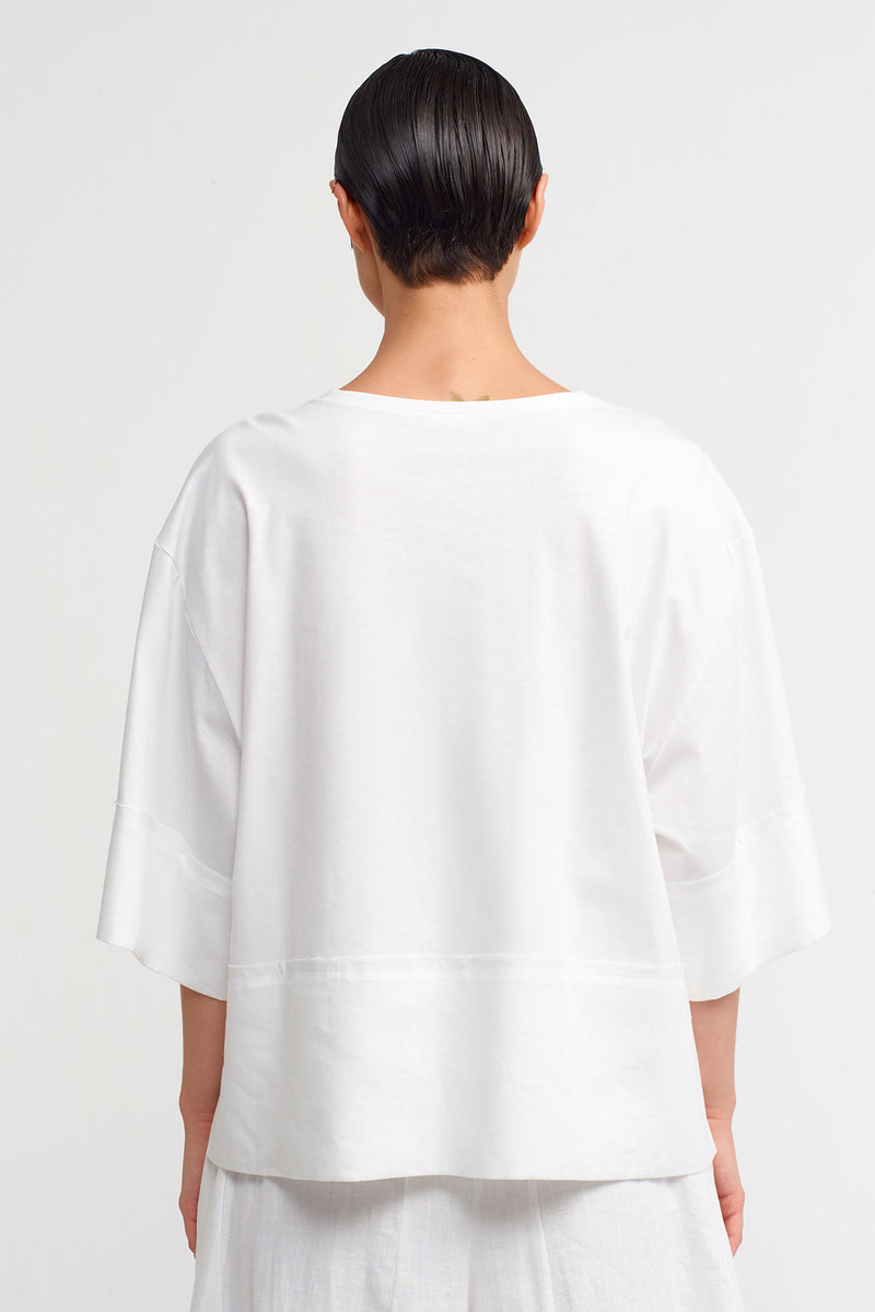 Nu Oversize Basic T-Shirt Off White