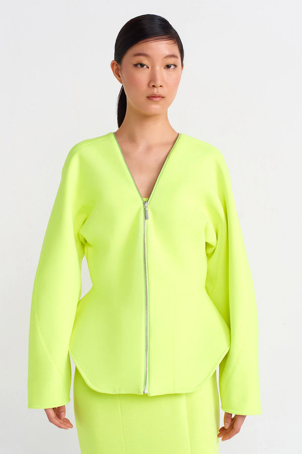 Nu Zippered Jacket Neon Green