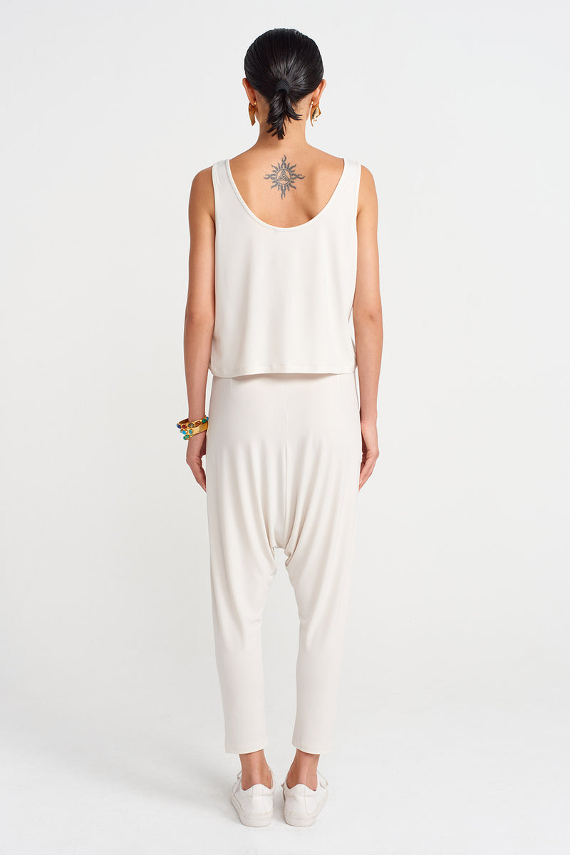 NU Double Breasted Jersey Shalwar Ecru