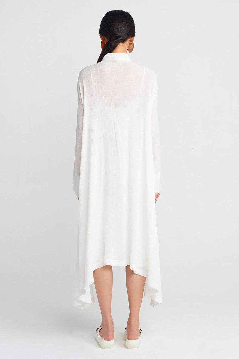 NU Crinkle Fabric Shirt Dress Black