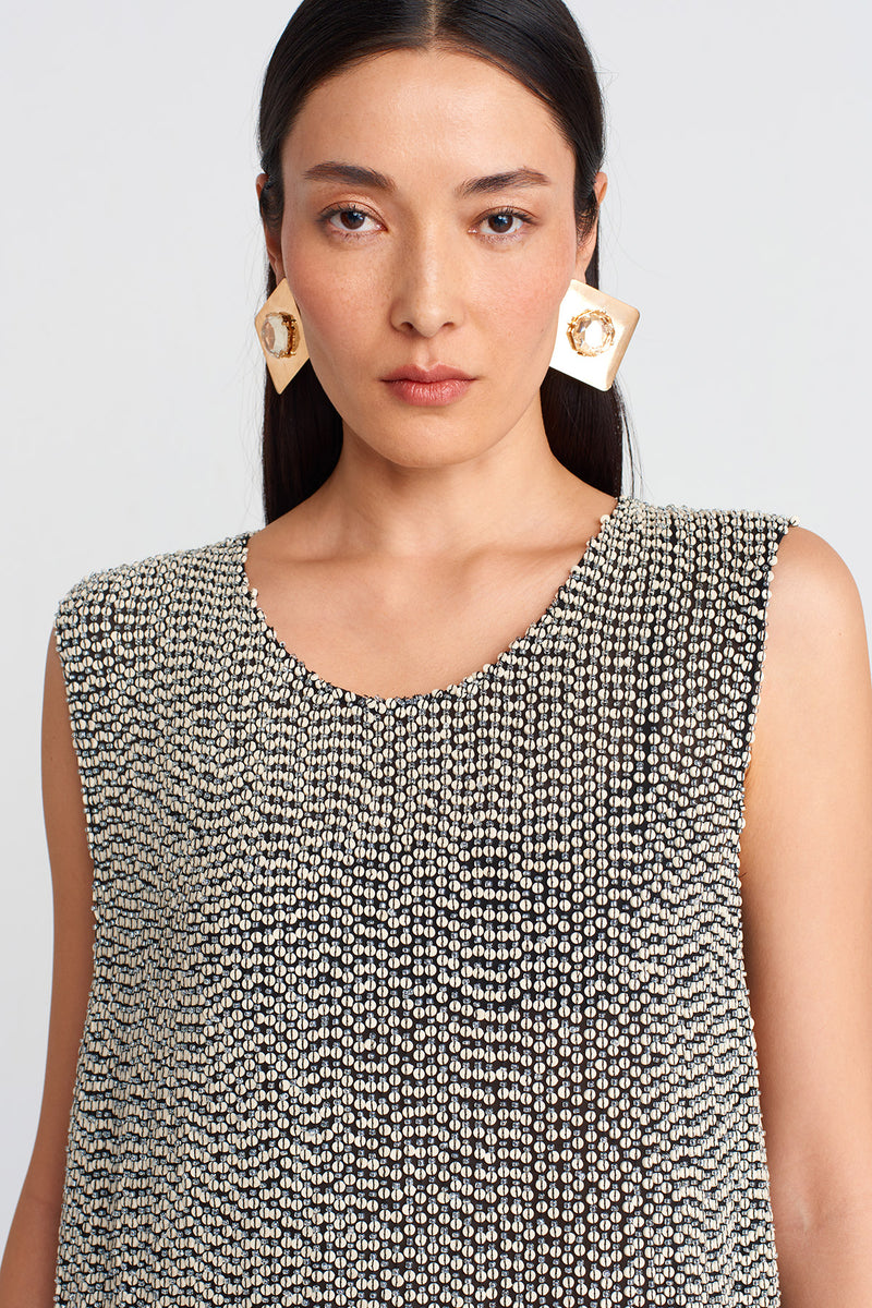 NU Hand-Beaded Chic Dress Black