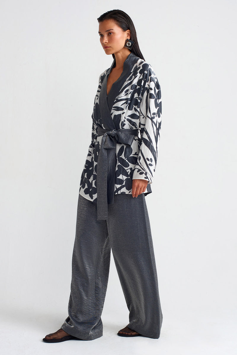 NU Printed Short Kimono Multi Color