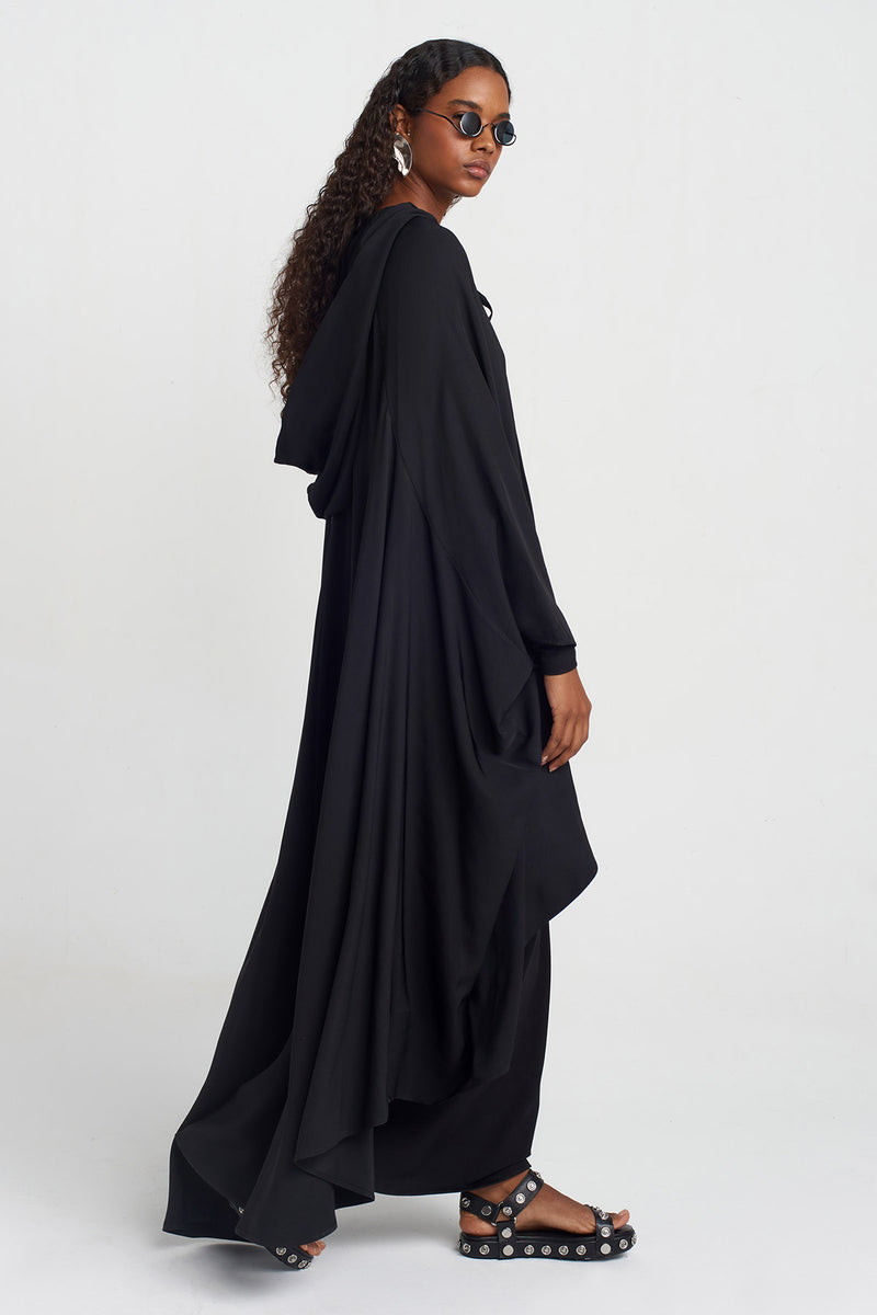 Nu Chiffon Cape Black