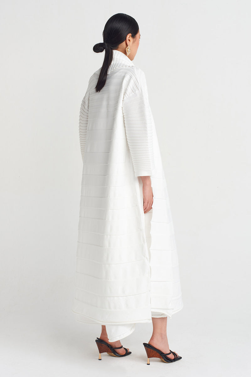 Nu Accordion Knit Cardigan Off White