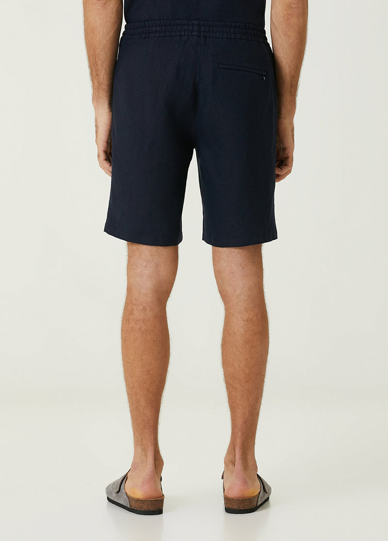 Beymen Club Waist Cord Linen Shorts Navy