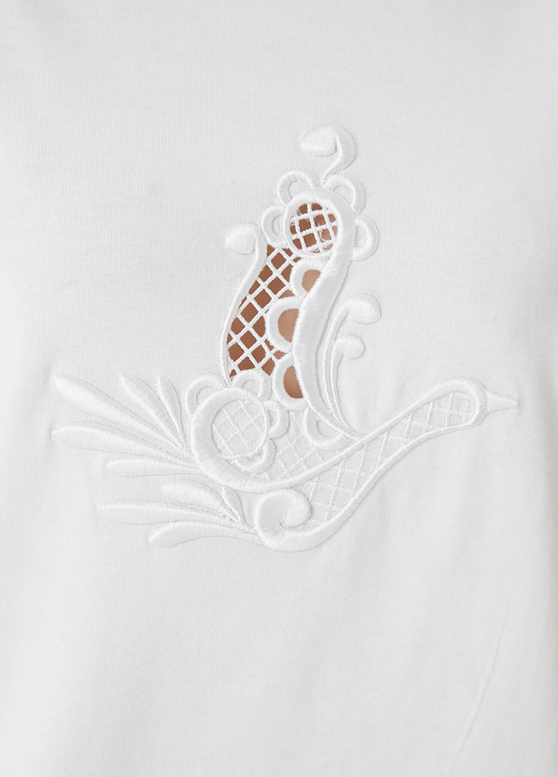 Beymen Club Print Embroidered T-Shirt Off White