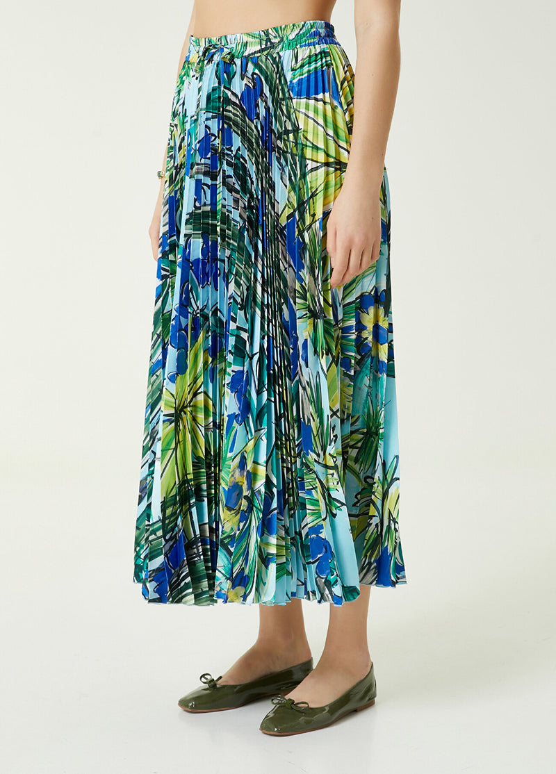 Beymen Club Botanical Patterned Long Skirt Blue-Green
