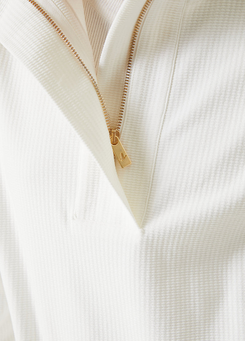 Beymen Club Half Zipped Placket Sweatshirt Off White