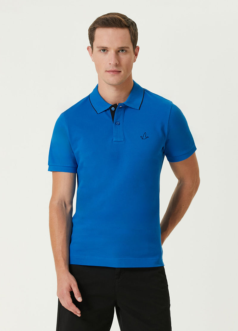 Beymen Club Men Slim Fit Polo Neck T-Shirt Cobalt