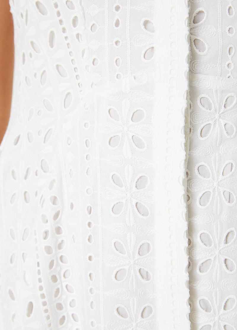 Beymen Club Sleeveless Embroidered Midi Dress Off White
