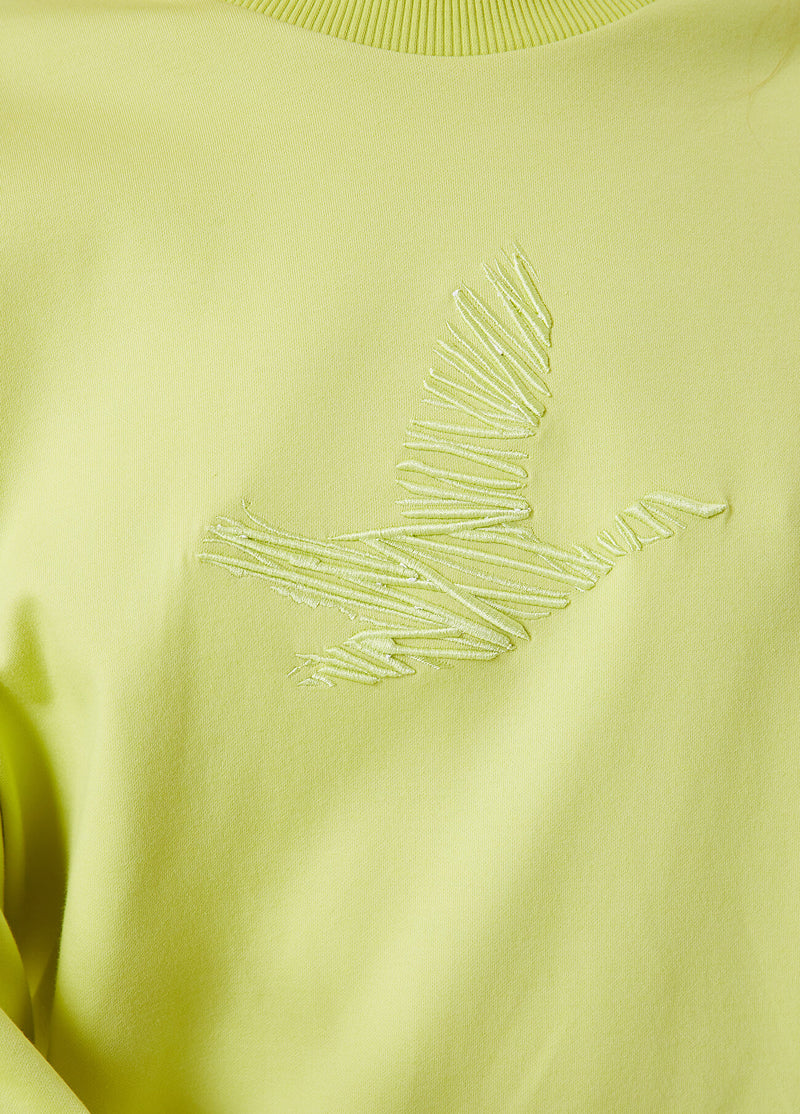 Beymen Club Goose Logo Embroidered Sweatshirt Neon Green