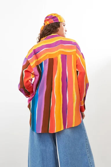 Setre Vertical Stripe Patterned Shirt Multi Color