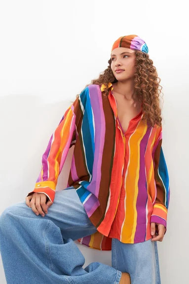 Setre Vertical Stripe Patterned Shirt Multi Color