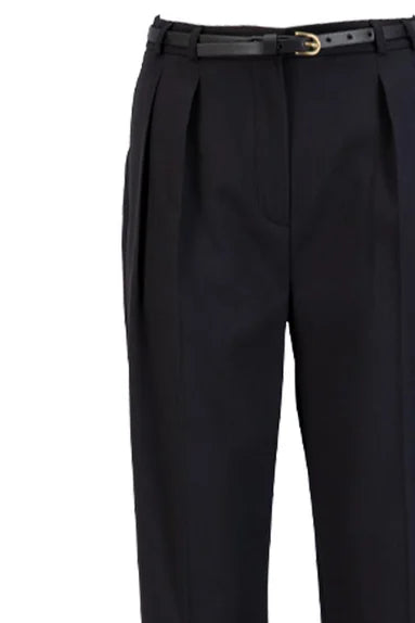 Setre Belt Detail Pleated Trousers Black