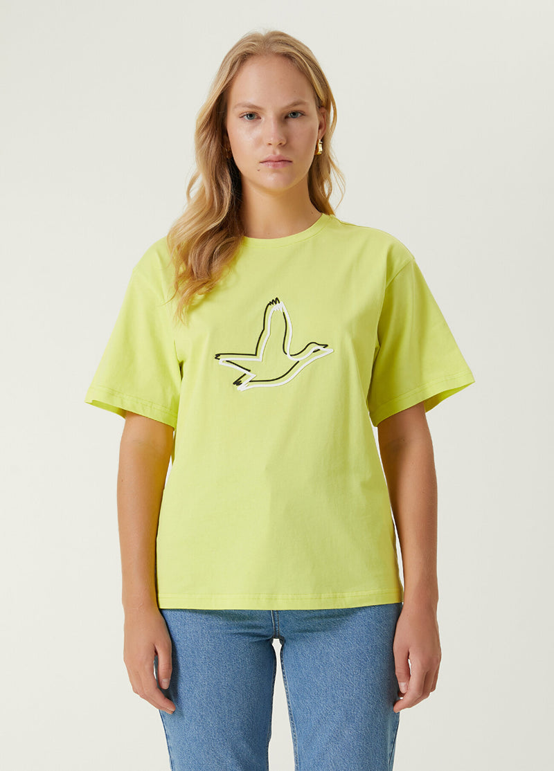 Beymen Club Logo Printed T-Shirt Neon Green