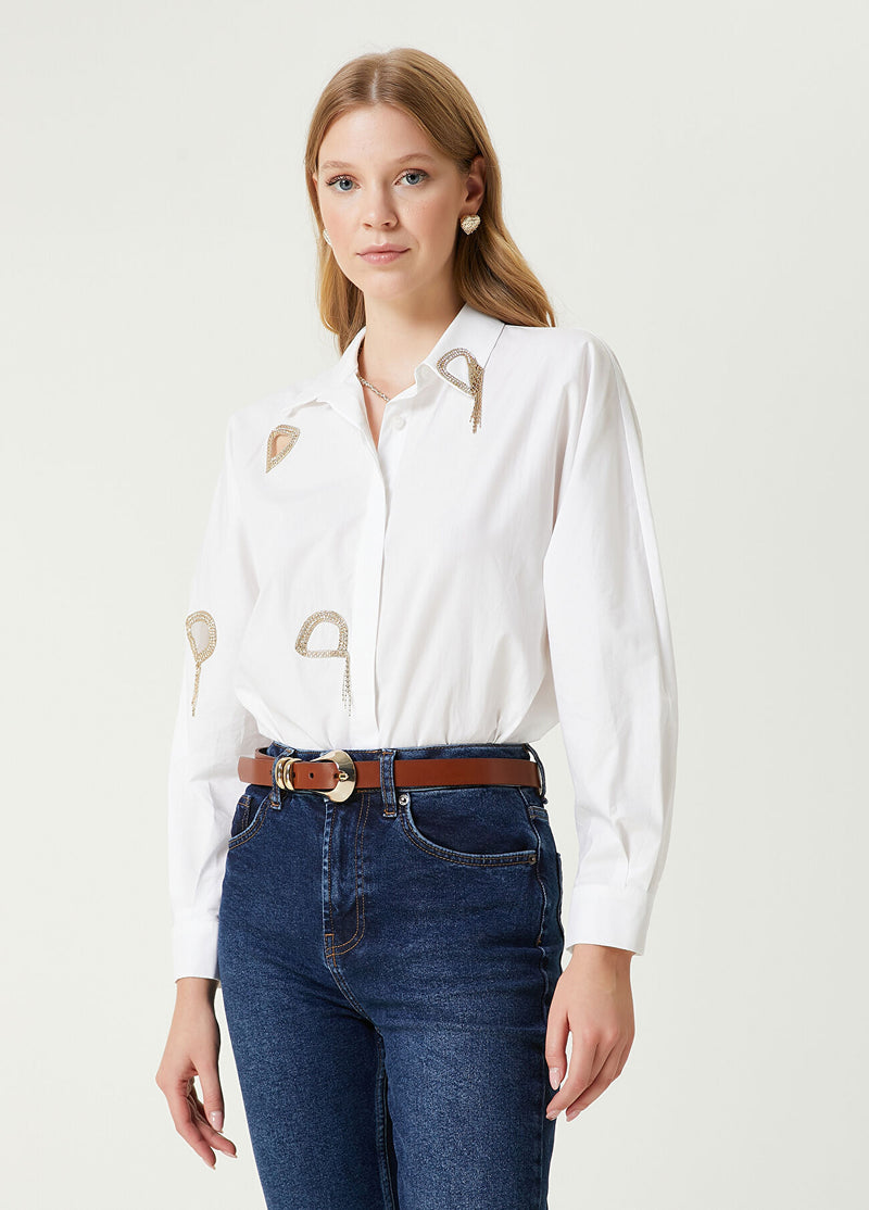 Beymen Club Embellished Shirt White