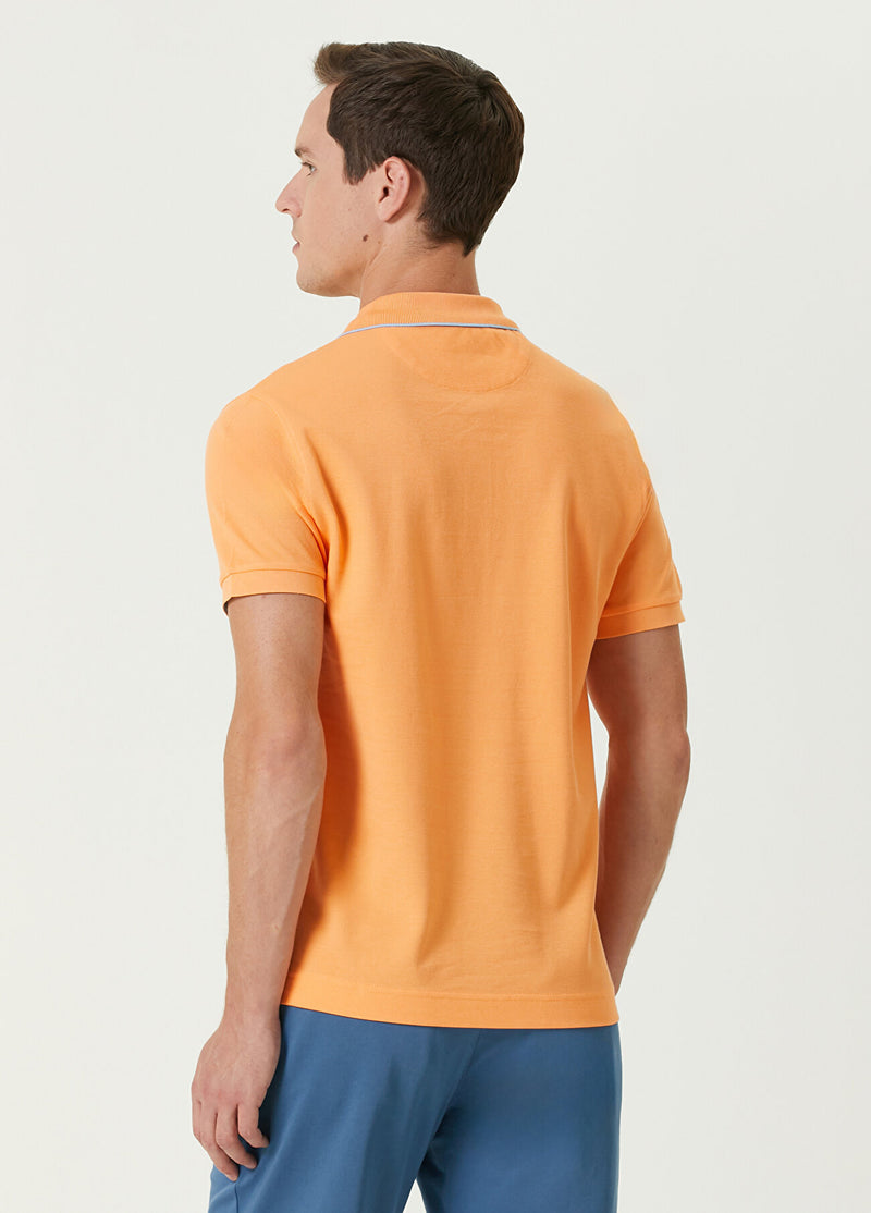 Beymen Club Men Slim Fit Polo Neck T-Shirt Orange