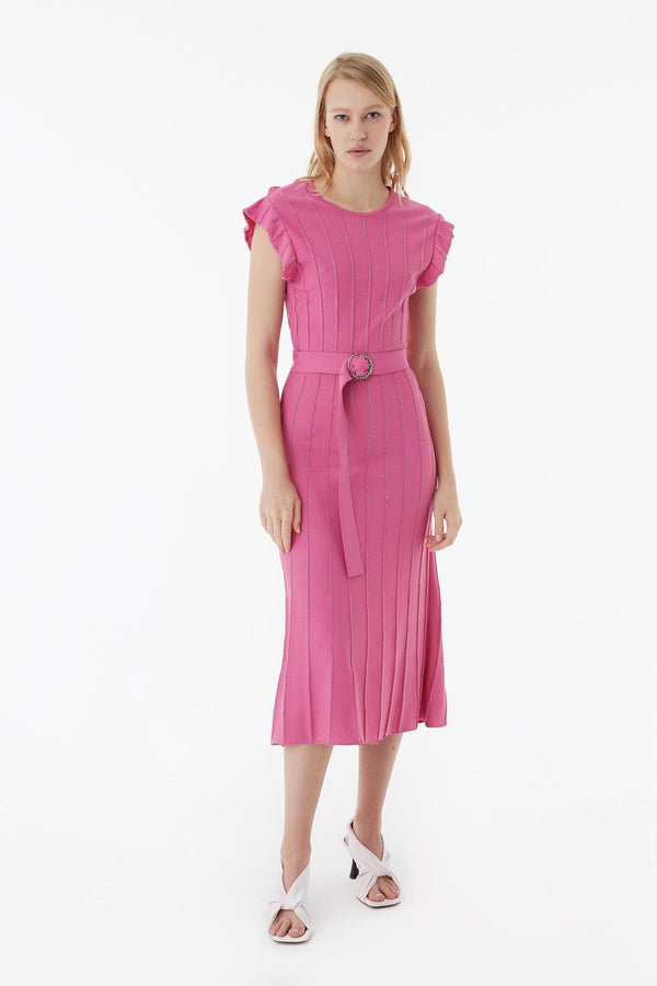Exquise Dress S/Sl Pink - Wardrobe Fashion