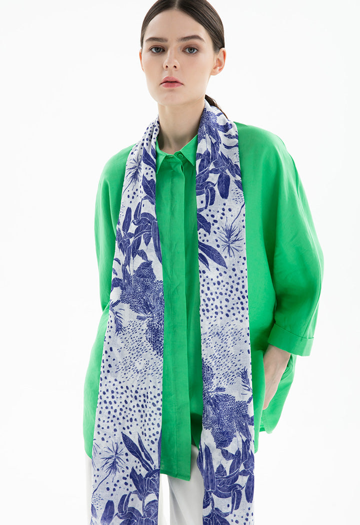 Choice Collared Concealed Buttons Oversized Shirt Green