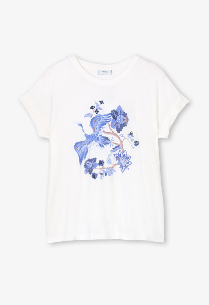 Choice Graphic Print T-Shirt Off White